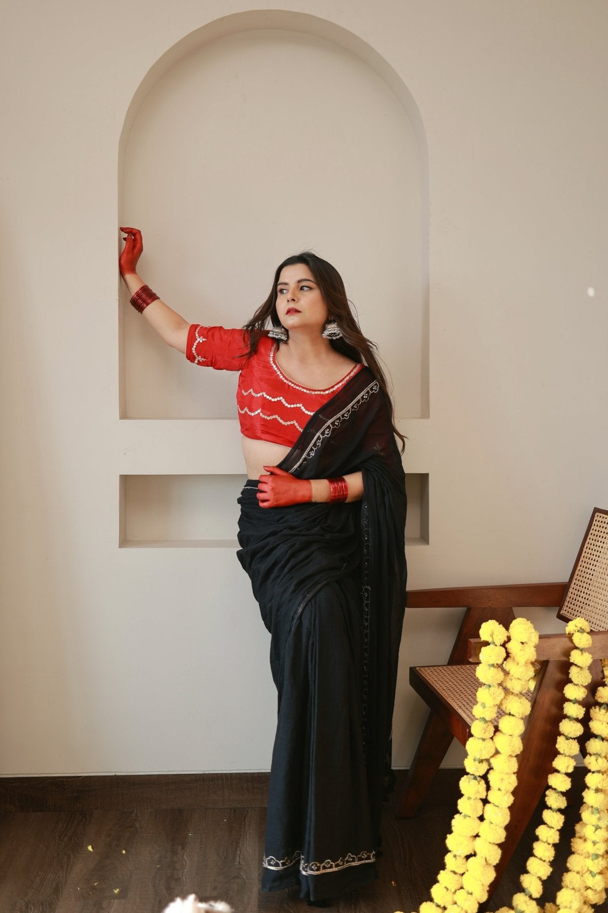 Black Noor Saree - Eternity by Sakshi