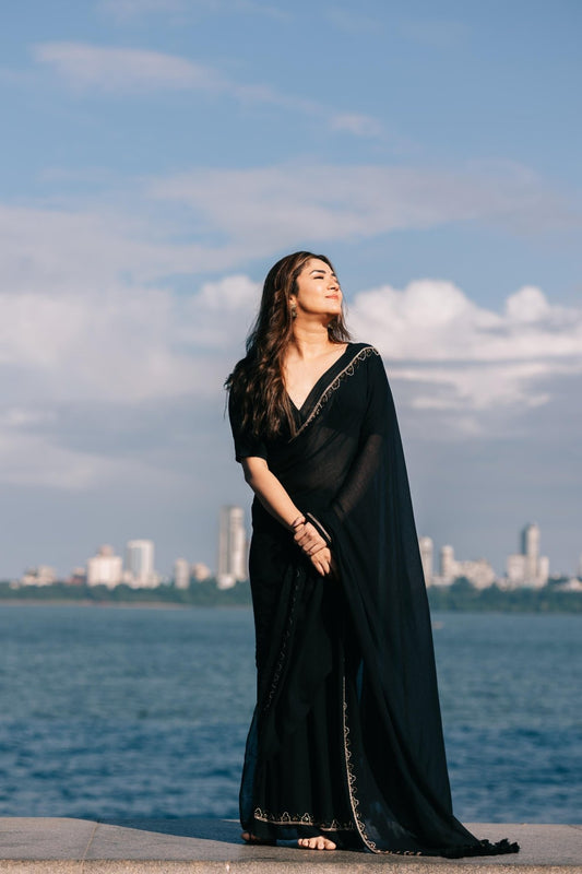 Black Noor Saree - Eternity by Sakshi