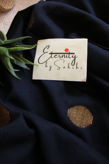 Black Polka Saree - Eternity by Sakshi