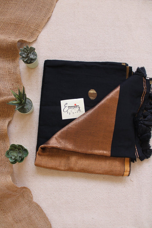 Black Polka Saree - Eternity by Sakshi
