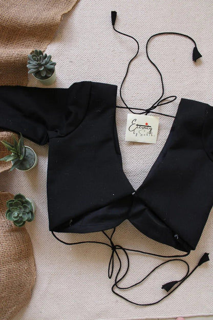 Blue + Black (Shadow) (Combo Blouse) - Eternity by Sakshi
