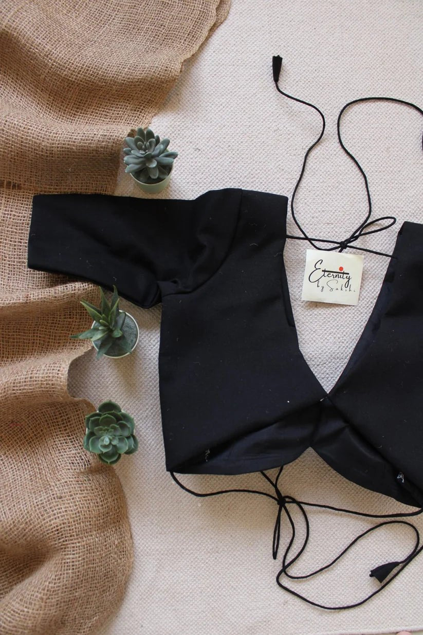 Blue + Black (Shadow) (Combo Blouse) - Eternity by Sakshi