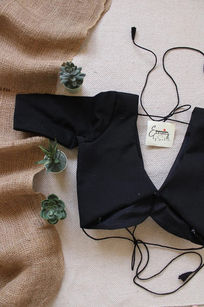 Blue + Black (Shadow) (Combo Blouse) - Eternity by Sakshi