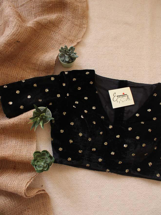 Black Sitara Blouse - Eternity by Sakshi