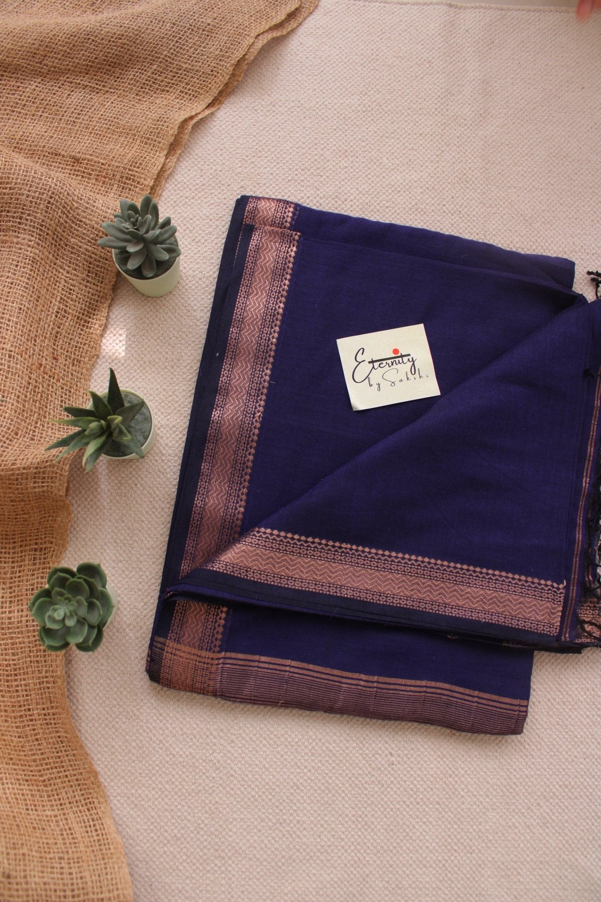 Blue Champa Saree - Eternity by Sakshi