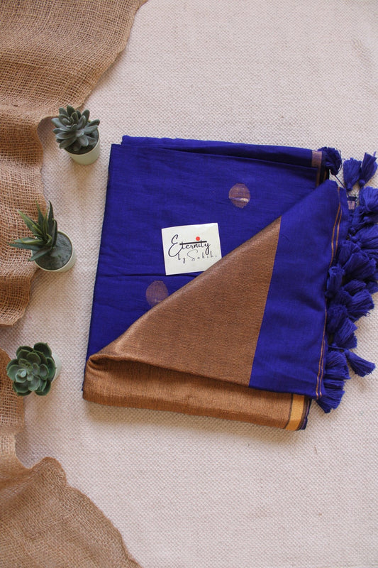 Blue Polka Saree - Eternity by Sakshi