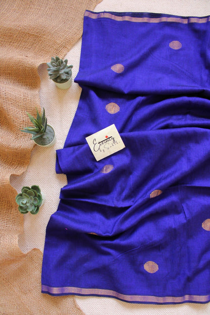 Blue Polka Saree - Eternity by Sakshi