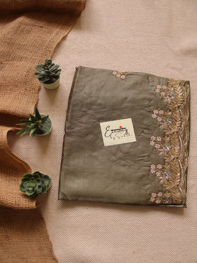 Earthy Tussar Handwork Saree - Eternity by Sakshi
