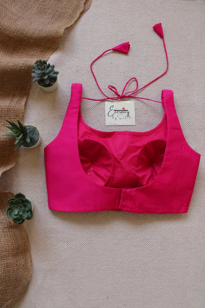 Green Rangrez Saree + Fuscia Noorie Blouse Combo - Eternity by Sakshi