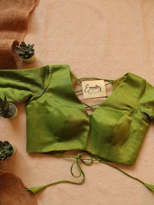 Green Backless Blouse - Eternity by Sakshi