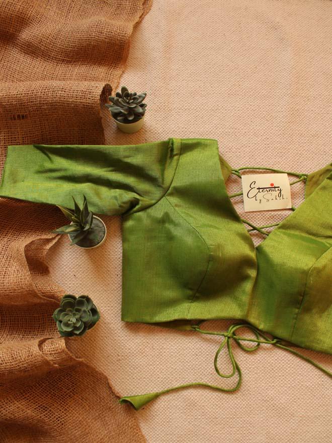 Green Backless Blouse - Eternity by Sakshi