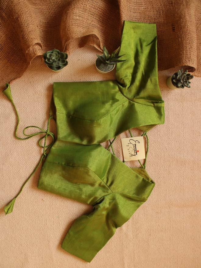 Green Backless Blouse - Eternity by Sakshi