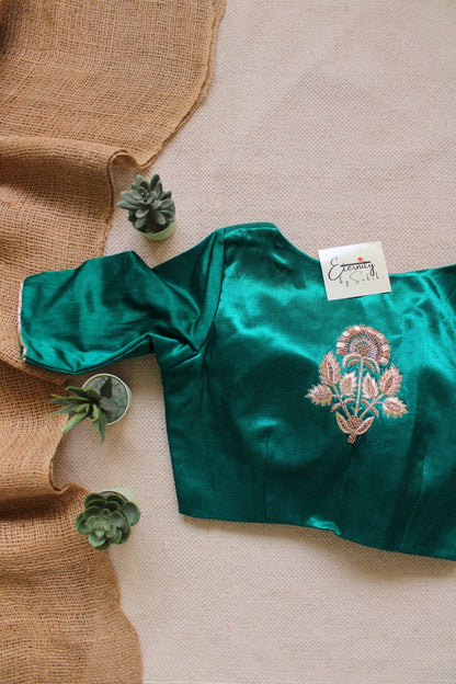 Green Jardosi Blouse - Eternity by Sakshi