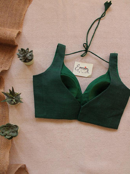 Tulsi Saree + Green Madhubala Blouse Combo - Eternity by Sakshi