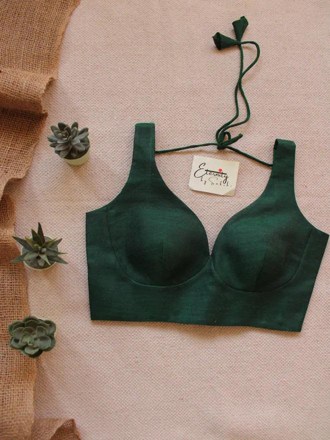 Tulsi Saree + Green Madhubala Blouse Combo - Eternity by Sakshi