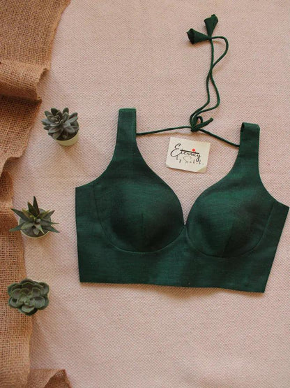 Tulsi Saree + Green Madhubala Blouse Combo - Eternity by Sakshi
