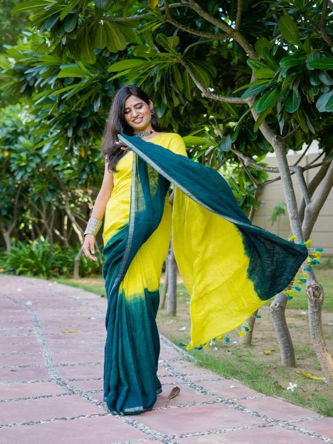 Green Ombre Saree - Eternity by Sakshi