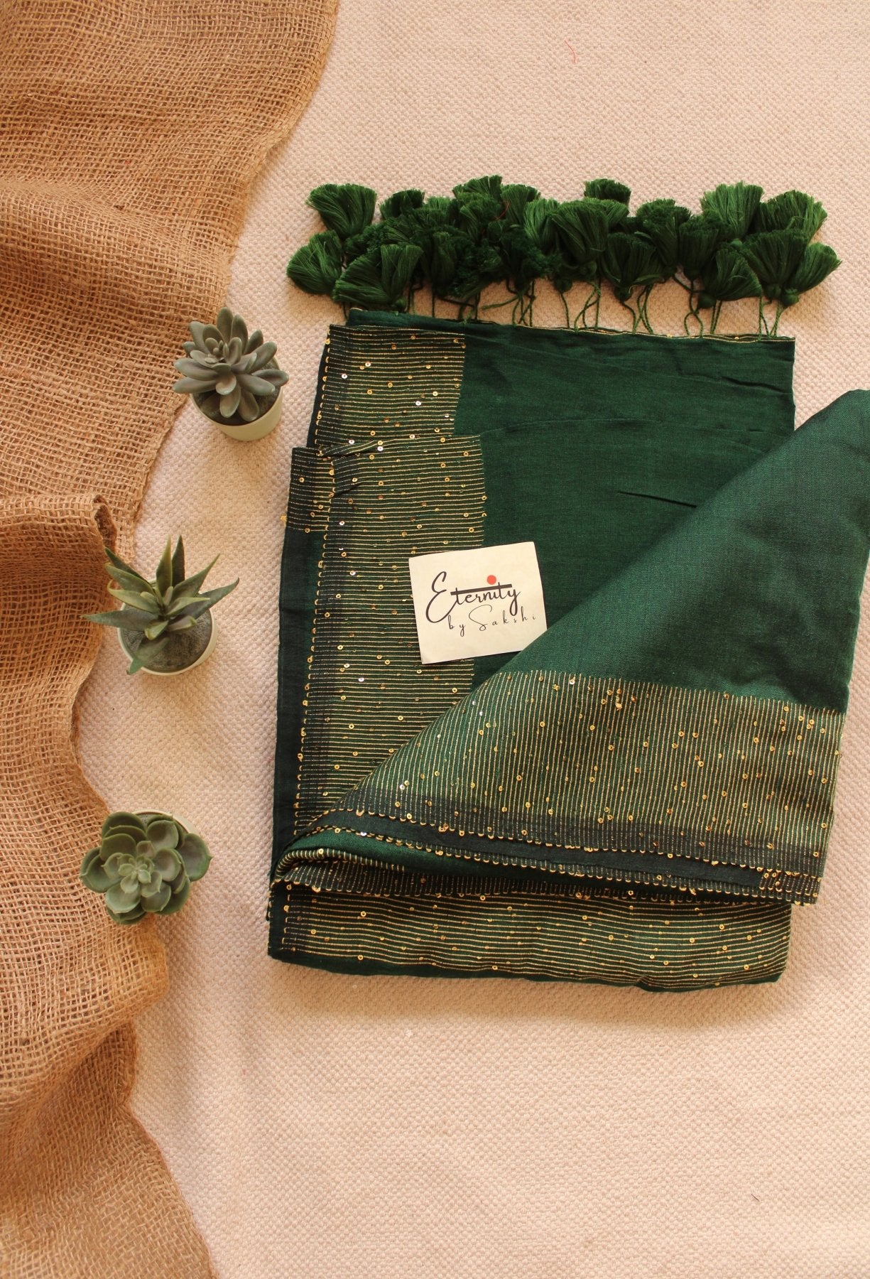 Green Shakti saree - Eternity by Sakshi