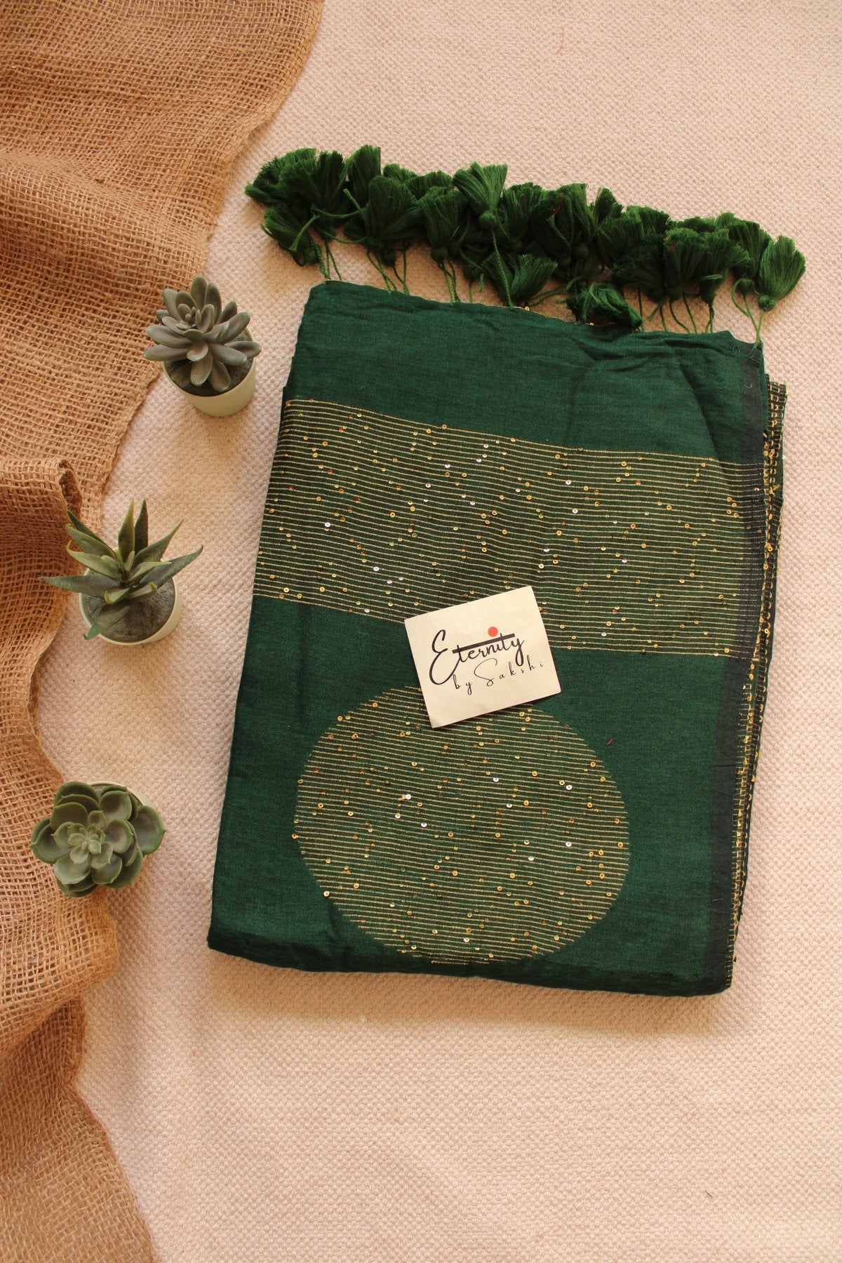 Green Shakti saree - Eternity by Sakshi