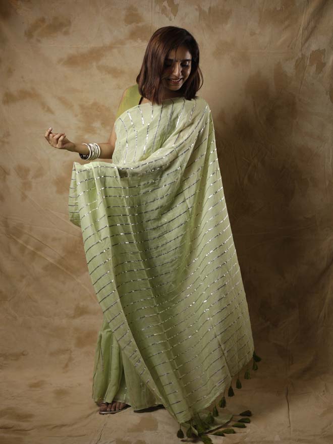 Green Rangrez saree