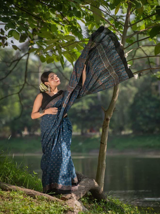 Indigo Malang Saree - Eternity by Sakshi