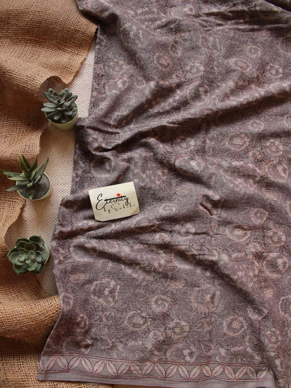 Kashish Glory Handblockprinted Cotton Saree + Gulmohar White Blouse Combo - Eternity by Sakshi