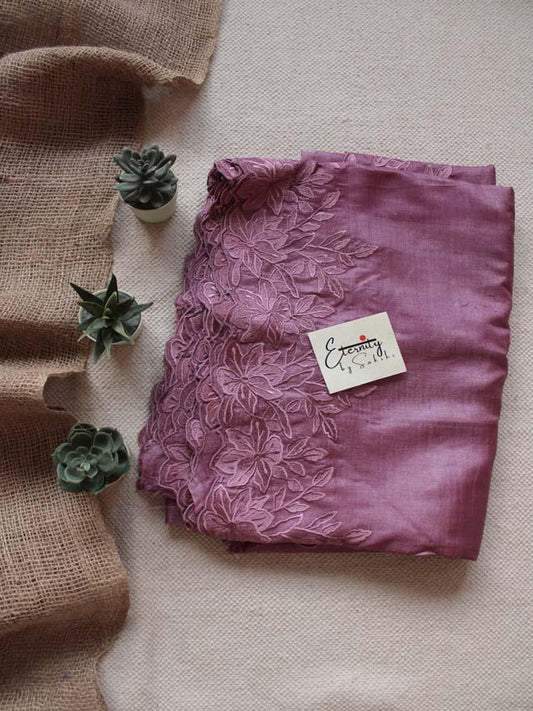 Lilac Tussar Saree - Eternity by Sakshi