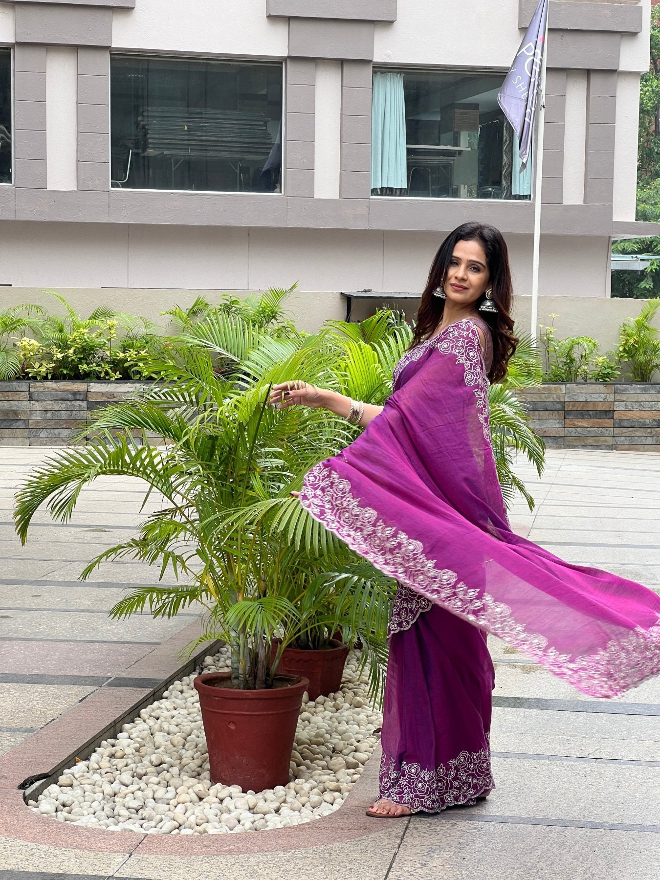 Magenta Dilruba Saree - Eternity by Sakshi