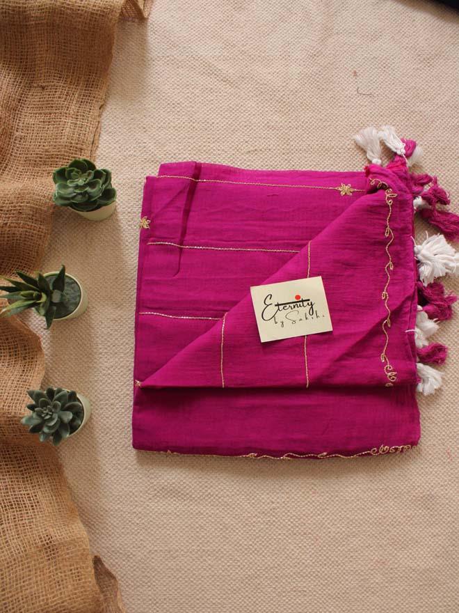 Magenta Noor Saree - Eternity by Sakshi