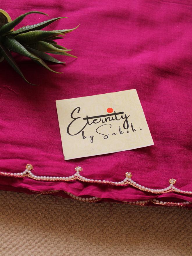 Magenta Pearl Saree - Eternity by Sakshi