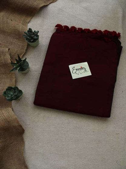 MAROON BREEZY SAREE - Eternity by Sakshi