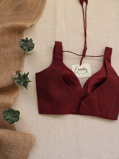 Maroon Madhubala Blouse - Eternity by Sakshi