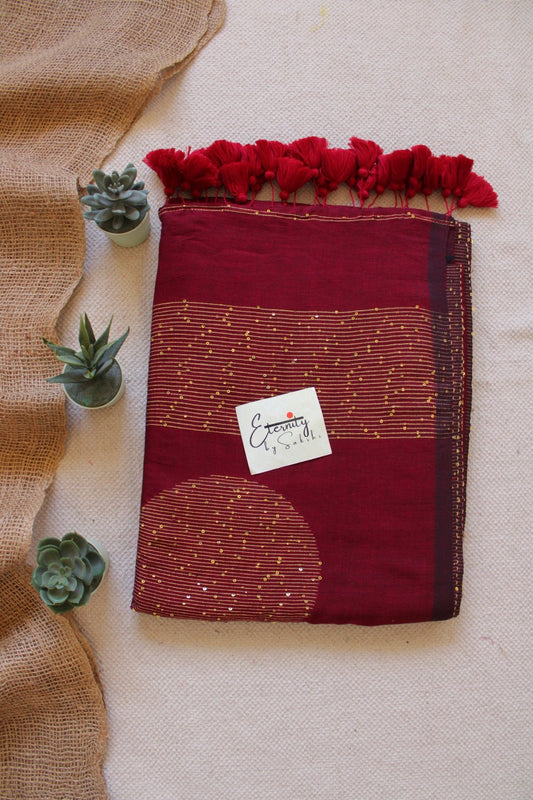 Maroon Shakti saree - Eternity by Sakshi