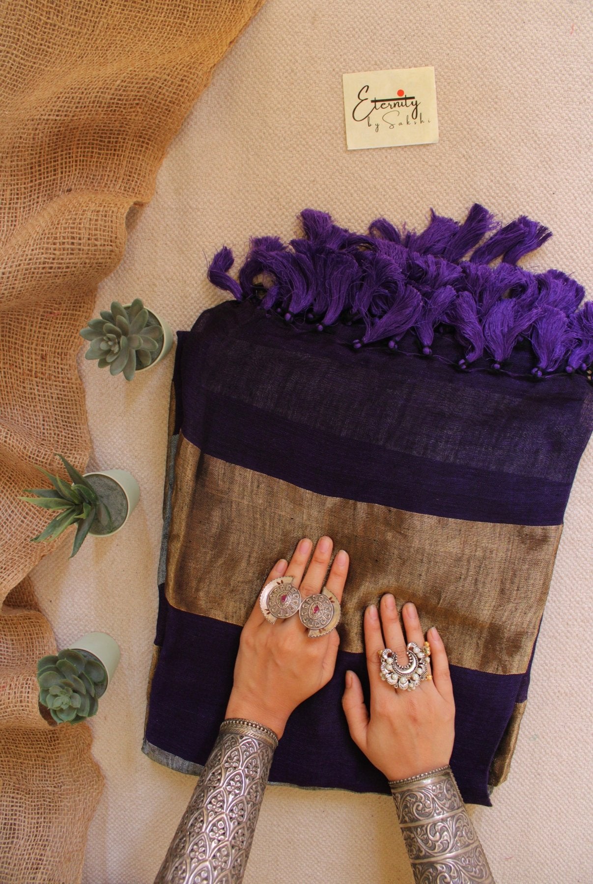 Nayana Purple Saree - Eternity by Sakshi