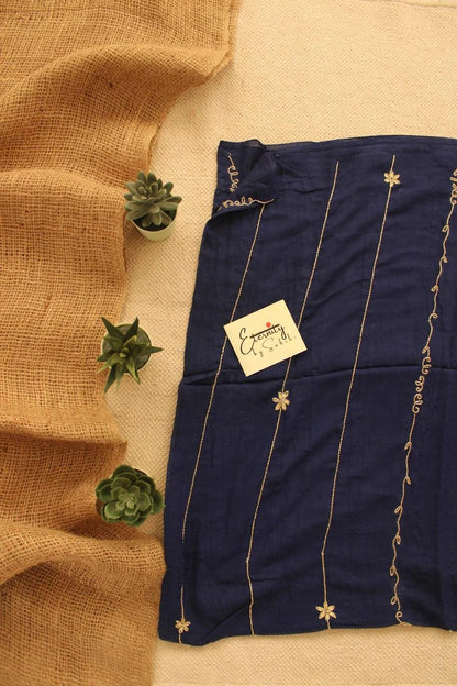 Neel Noor Saree + Royal Blue Blouse Combo - Eternity by Sakshi