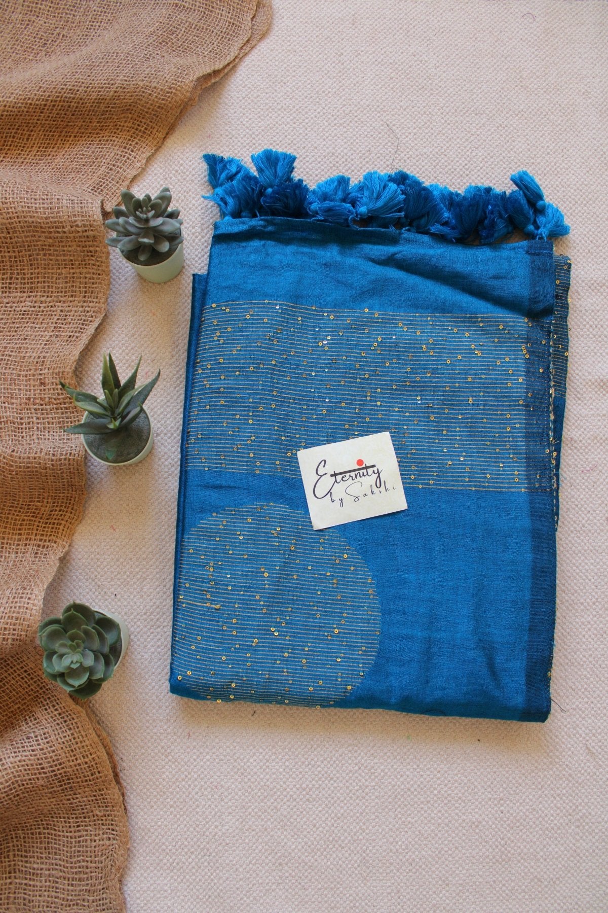 Peacock Blue Shakti saree - Eternity by Sakshi