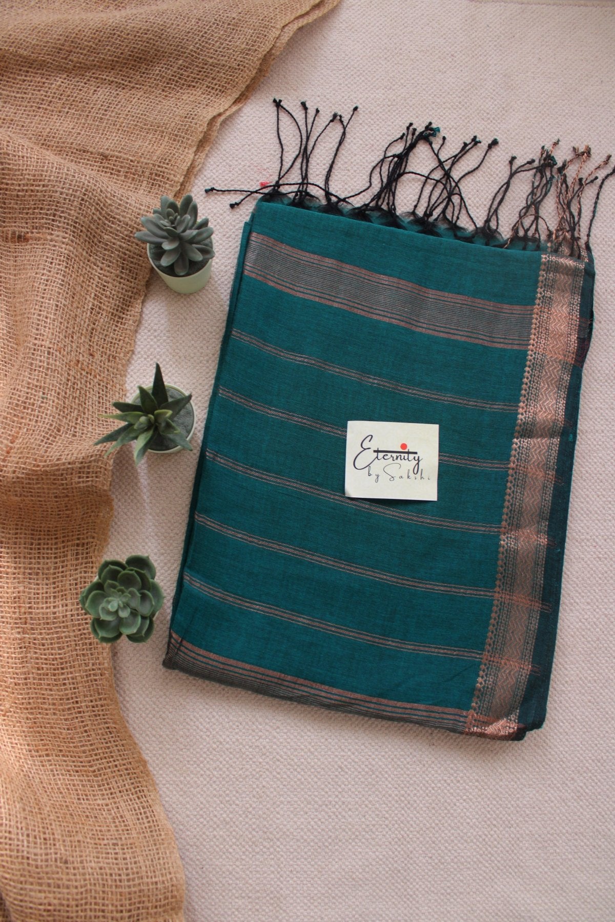 Peacock Green Champa Saree - Eternity by Sakshi