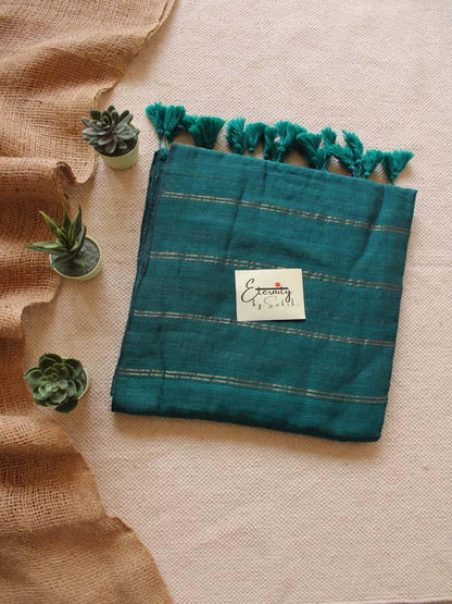 Peacock Green Parallel Universe Saree + Yellow Noorie Blouse Combo - Eternity by Sakshi