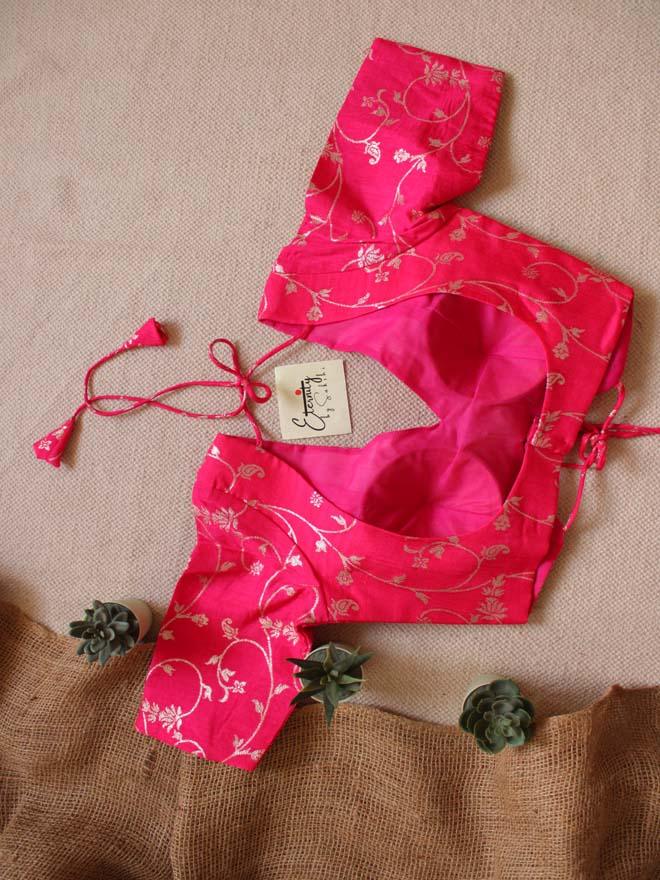 Pink Brocade Blouse - Eternity by Sakshi