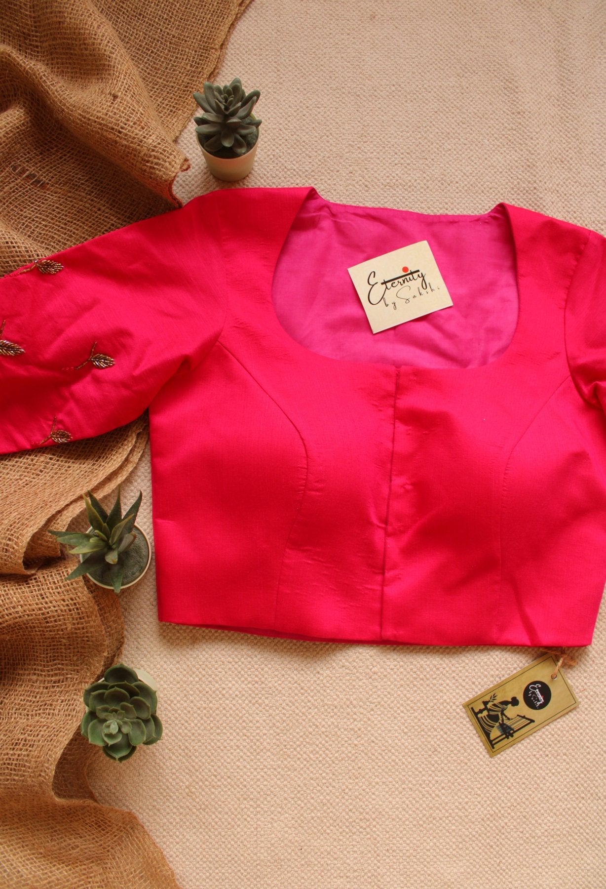 Pink Handwork Blouse - Eternity by Sakshi