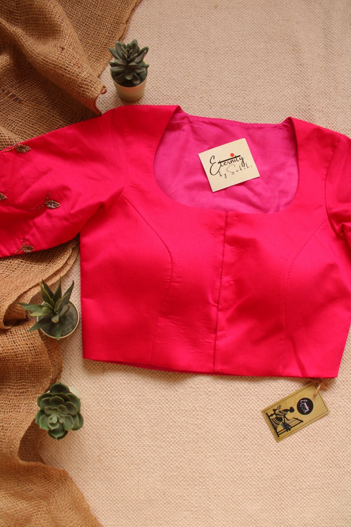 Pink Handwork Blouse - Eternity by Sakshi