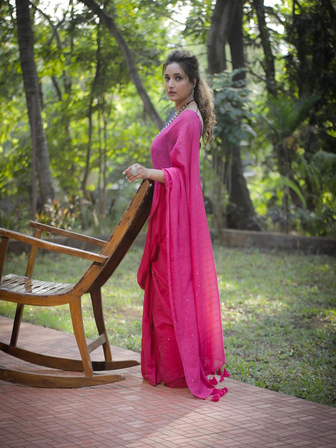 Pink Tara Saree