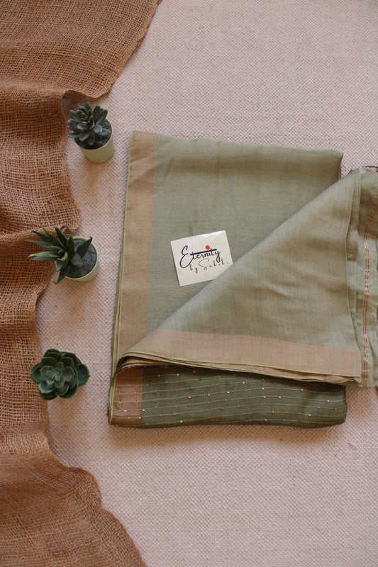 Pista Raga Resham Saree - Eternity by Sakshi