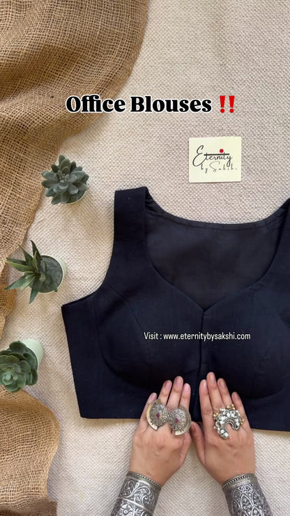 Black Office Blouse