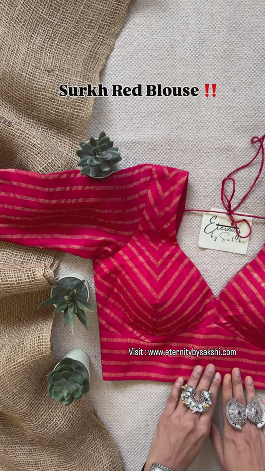 Surkh Red Blouse