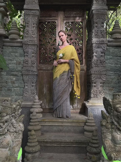 Molten Linen Saree