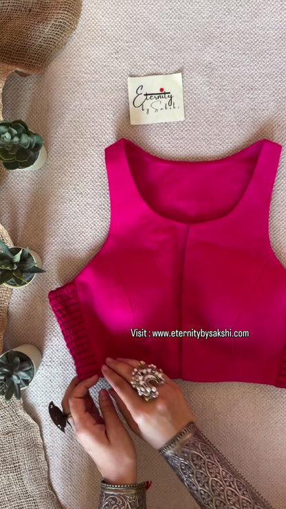 Gulmohar Pink Stretchable Blouse