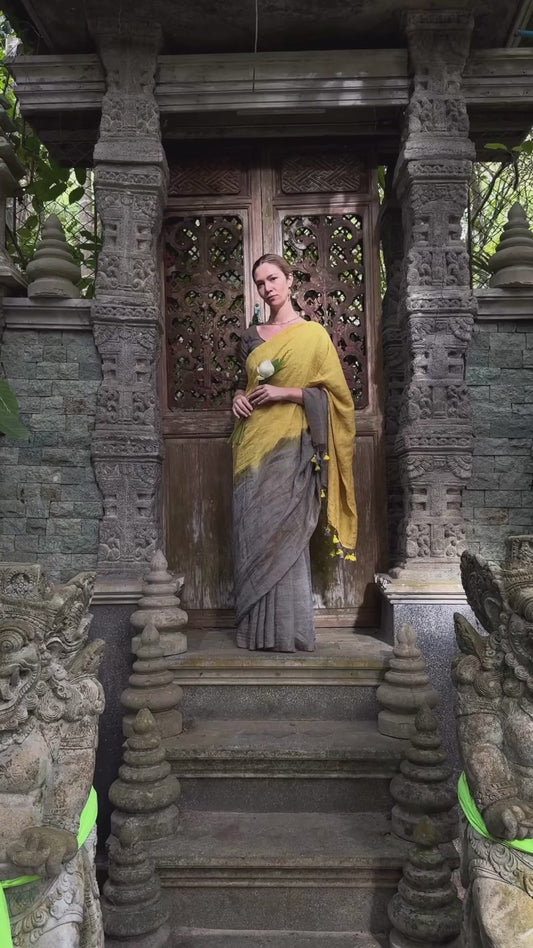 Molten Linen Saree