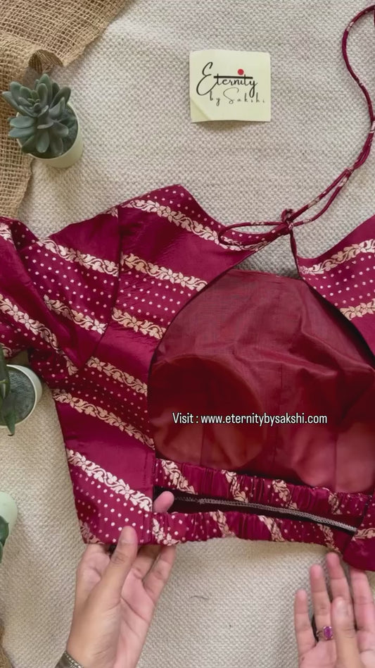 Maroon Elastic Blouse