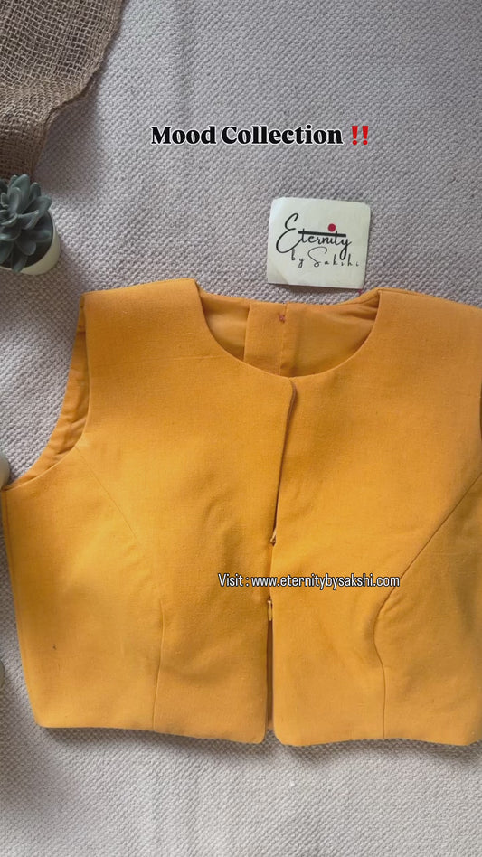 Mustard Double Zip Mood Blouse